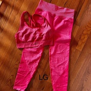 VS Pink Red Workout Set